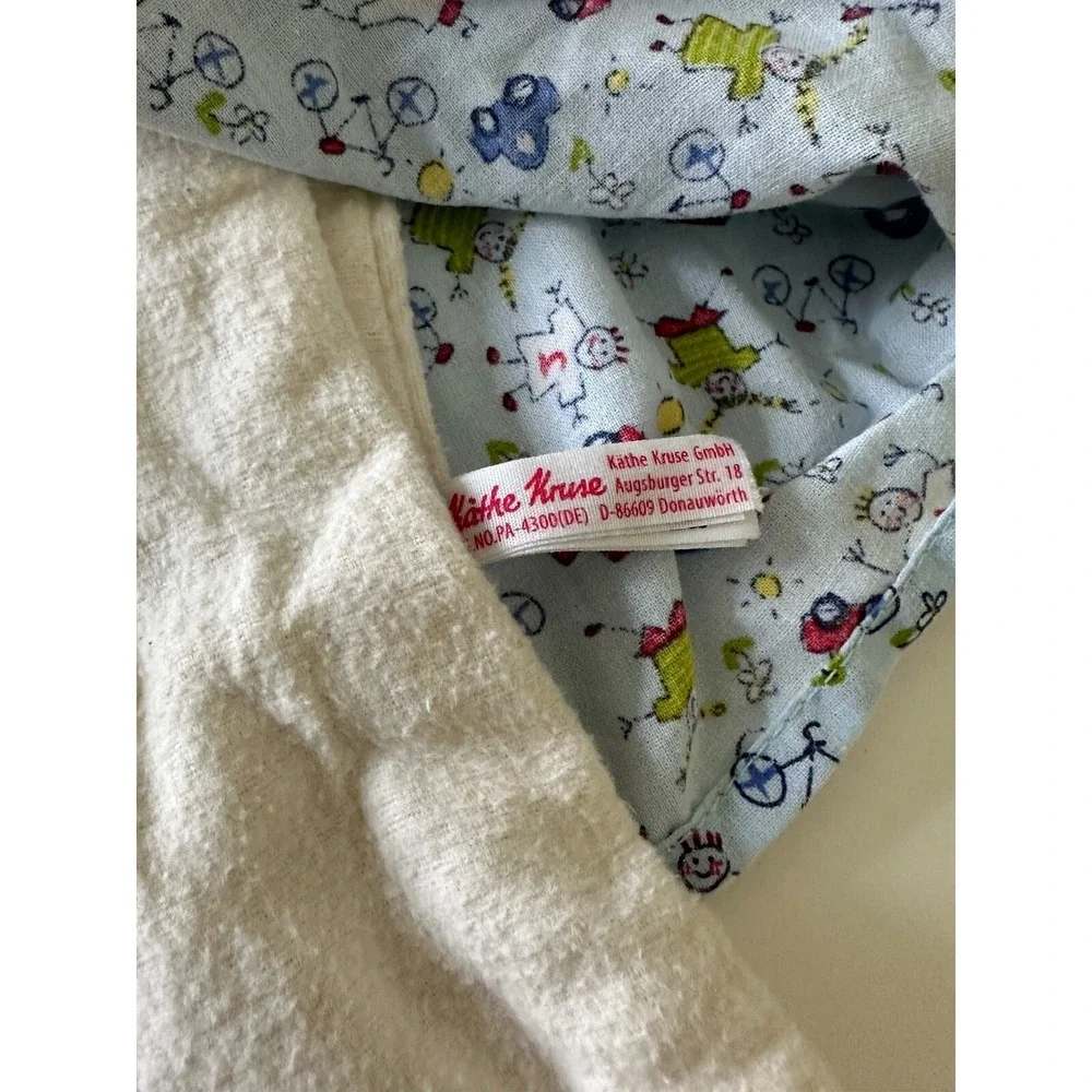 Kathe Kruse Puppy Dog‎ Security Blanket Car Blue Vehicles Cotton Flannel Knotted